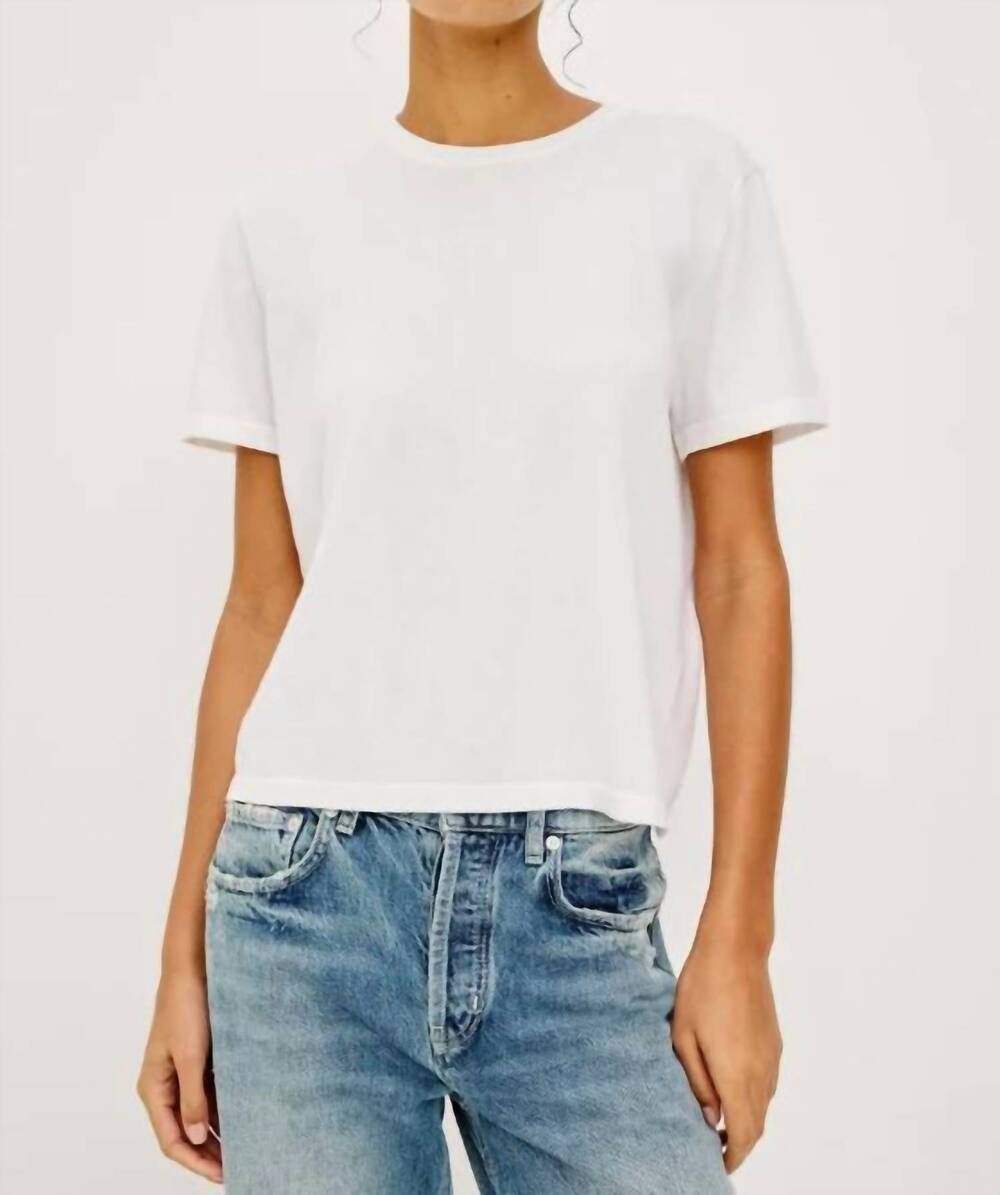 NEW RAILS cotton cashmere t-shirt in white